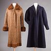 2 WOOL DAY COATS, 1920s & 1930s