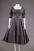 CLAIRE McCARDELL CHARCOAL LINEN DRESS, 1950s