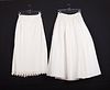 2 WHITE COTTON QUILTED PETTICOATS, MID 19TH C