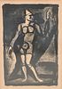 Georges Rouault, Le Pitre, 1926, lithograph, signed in pencil lower right G. Rouault, edition 31 of 100, 14" x 9".  Provenance: Property from the Esta