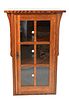 Mission Oak Style Bookcase, with one door, height 44 inches, top 19.5" x 28.5".