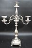 Sterling Silver Candelabra, height 22 inches.