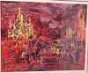 Leroy Neiman (b. 1927), Red Square, serigraph, pencil signed and numbered Leroy Neiman 225/300, 25.75" x 32.5". Provenance: Sotheby's New York tag on 