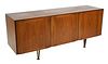 Gio Ponti / M. Singer and Sons, "Modern by Singer Series", model number 2184 sideboard, having three doors with fitted interior, M. Singer and Sons la