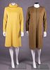 TWO BONNIE CASHIN WOOL JERSEY DAY DRESSES, 1960s