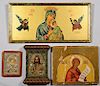 Grouping of 4 Russian and Greek Icons