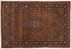 Antique Persian Kashan area rug