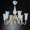 Vintage Murano glass 6-arm chandelier