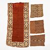 Kuba Peoples, (4) vintage textiles