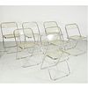 (7) Castelli "Plia" folding chairs