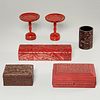 (6) Chinese and Japanese lacquerware objects