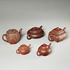 Group (5) Chinese yixing teapots