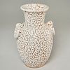 Japanese vermiculated "brain" glazed vase
