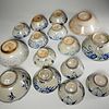 Collection Swatow blue & white stoneware bowls
