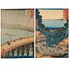 Utagawa Hiroshige, pair of woodblock prints