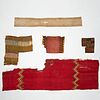 Group (5) Pre-Columbian style textile fragments