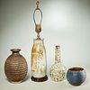 Group (4) Studio Pottery vases, artist signed