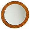Large Pace style chrome and satinwood mirror