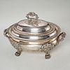 Boulton style English silver plated soup tureen