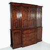 Kittinger (attrib) mahogany breakfront bookcase