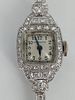 Elegant Platinum & Diamond Ladies Hamilton Wrist Watch