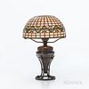 Tiffany Studios Table Lamp with Reproduction Vine Border Shade