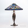 Tiffany Studios Table Lamp with Crist Studios Clematis Shade