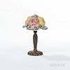 Pairpoint Boudoir Lamp with Roses Puffy Bonnet Shade