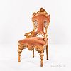 Art Nouveau Carved and Upholstered Armchair