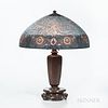 Handel Table Lamp with Reverse-painted Chinese-style Shade