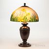 Handel Table Lamp with Daffodil Reverse-painted Shade