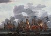 THE BATTLE OF TEXEL 1673 OIL PAINTING