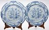 4933111: Pair of Chinese Blue and White Chargers, 18th Century ES7AC