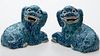 4933127: Pair of Chinese Robin's Egg Glazed Animals, 20th Century ES7AC