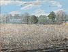 4933148: Gilbert Maggioni (South Carolina, 20th Century),
 Field with Ducks, Acrylic on Canvas ES7AL