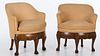 4933197: Pair of Portuguese Walnut and Parcel Gilt Tub Chairs,
 Probably 19th Century ES7AJ