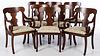 4933245: Set of Eight Empire Style American Mahogany Dining
 Chairs, 20th Century ES7AJ