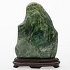4933344: Green Hardstone Scholar's Rock with Stand ES7AC