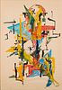 4842468: Arthur Kouwenhoven (American, 20/21st Century),
 Abstract, Watercolor on Paper, 1957 C8BKL