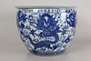 A Chinese Massive Ancient-framing Detailed Dragon-decorating Blue and White Porcelain Fortune Vase