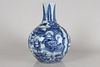 A Chinese Detailed Story-telling Blue and White Porcelain Fortune Vase 