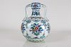 A Chinese Duo-handled Nature-sceen Porcelain Fortune Vase 