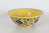A Chinese Yellow-coding Porcelain Fortune Bowl