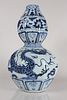 A Chinese Calabash-fortune Dragon-decorating Porcelain Fortune Vase 