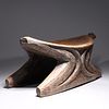 African Carved Wood Tribal Seat