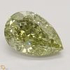 3.08 ct, Natural Fancy Grayish Greenish Yellow Even Color, VVS1, Pear cut Diamond (GIA Graded), Appraised Value: $110,200 
