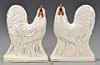 Pair English Staffordshire Roosters or Cockerels