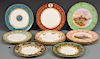 12 Gilded Porcelain Cabinet Plates