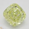 1.55 ct, Natural Fancy Yellow Even Color, VVS1, Cushion cut Diamond (GIA Graded), Appraised Value: $29,200 