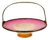 Louis C. Tiffany Furnaces Pink Favrile Basket
